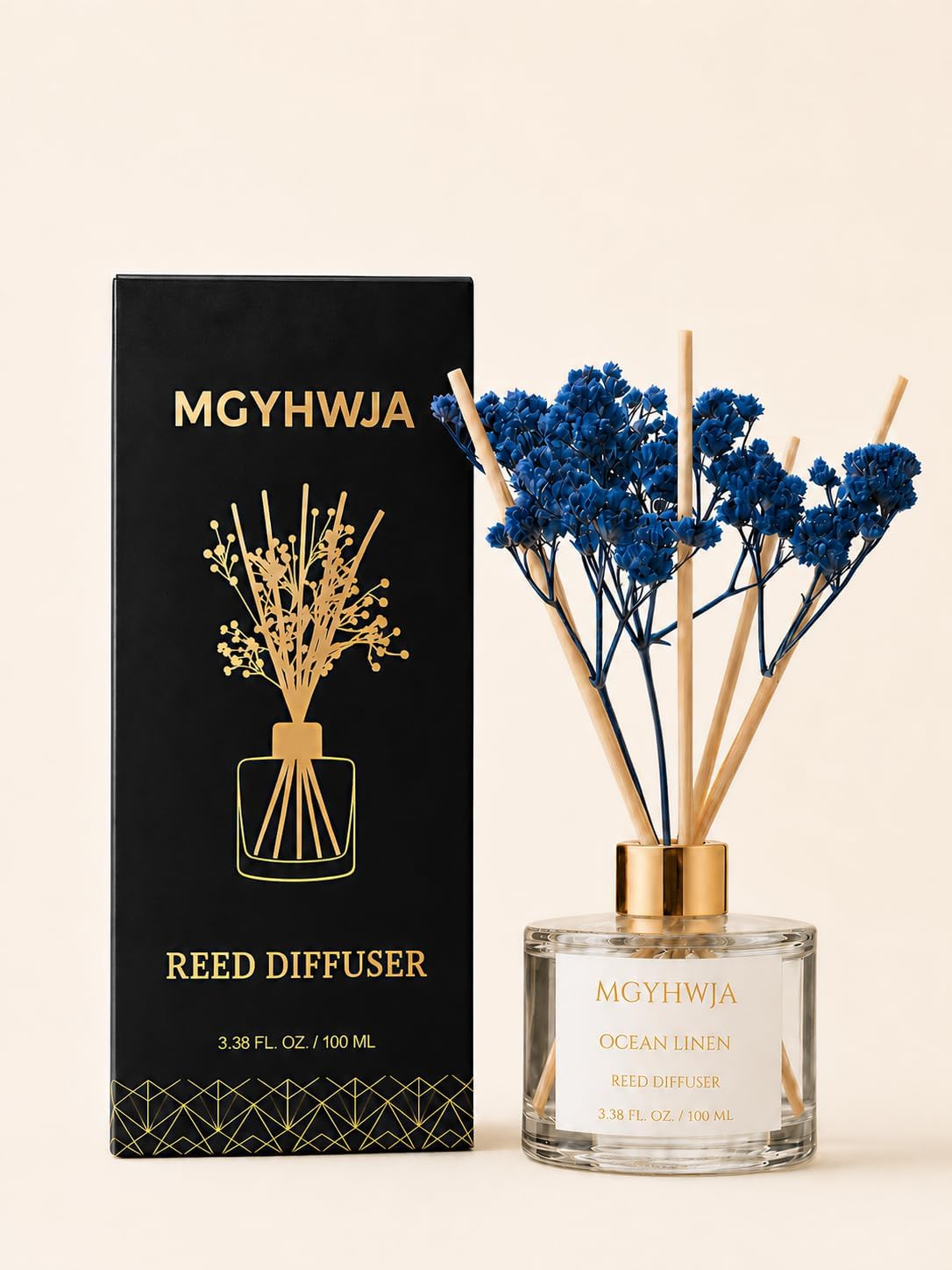 Reed Diffuser Set, 3.38 fl oz Lemon Verbena Scent Oil