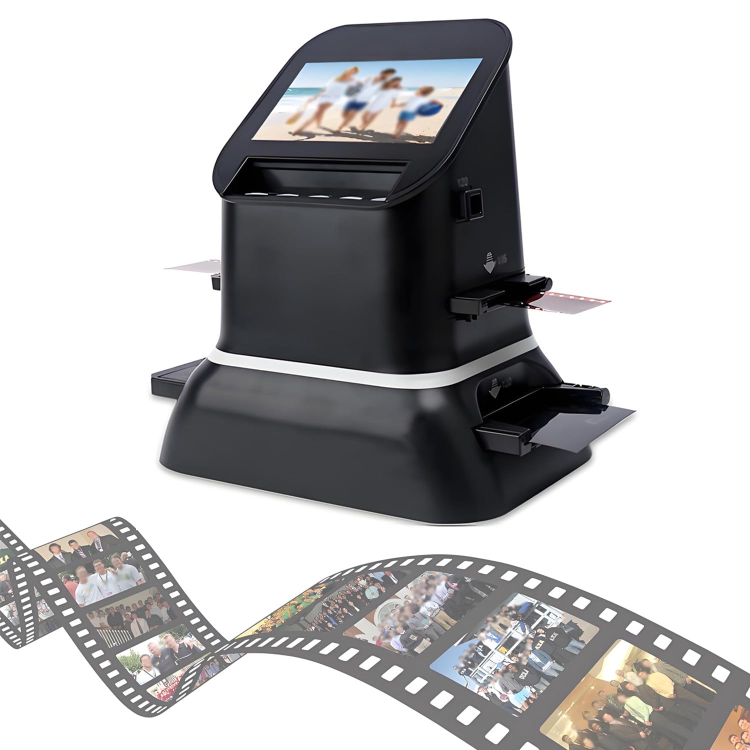 Escáneres Fotográficos Negativos Diapositivas Película Alta Resolución,Escáner Digital Películas Diapositivas,Integrada 128 MB,para Familias Amantes Cine