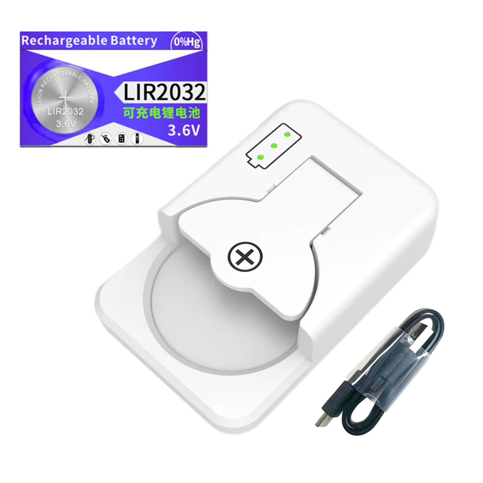 LIR2032 コインボタン電池2個 2032充電式充電器 LIR2032、LIR2016、LIR1632、LIR2025(USBポ Amazon |  USB C 充電式リチウムコインボタン電池充電器 LIR2032 LIR1632 LIR2025 LIR2016 電池電源充電器 LIR2032 |  SARDFXUL | 充電器単体