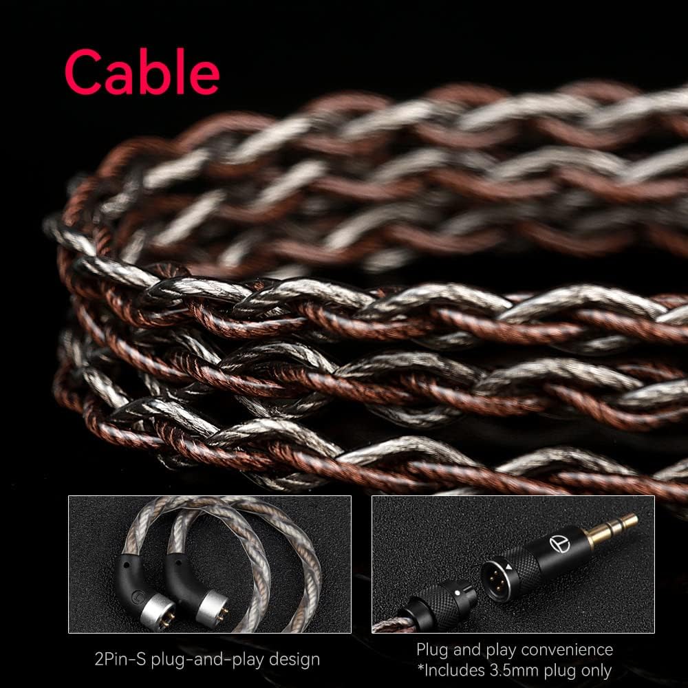 TRN Rosefinch in Ear Monitor，12 mm Magnetic Drivers,Gaming Earbuds,IEM Earphones,Detachable Cable，3.5mm Plug