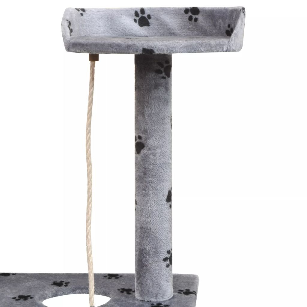 Skrobaczka dla kota Sizal drapak, Chusui drapak dla kota, drapak dla kota, akcesoria dla kotów, wieża dla kotów, rozrusznik dla kotów, domek dla kotów, 150 cm, szary ślady stóp