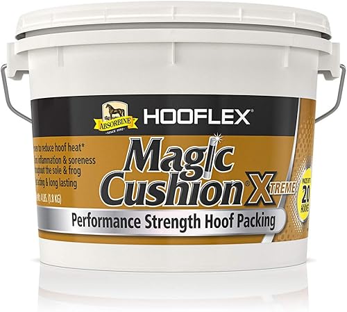 Vista 7 de Absorbine Hooflex Magic Cushion Xtreme - Embalaje para pezuñas, formulado veterinariamente, alivio fuerte, de acción rápida, reduce el calor