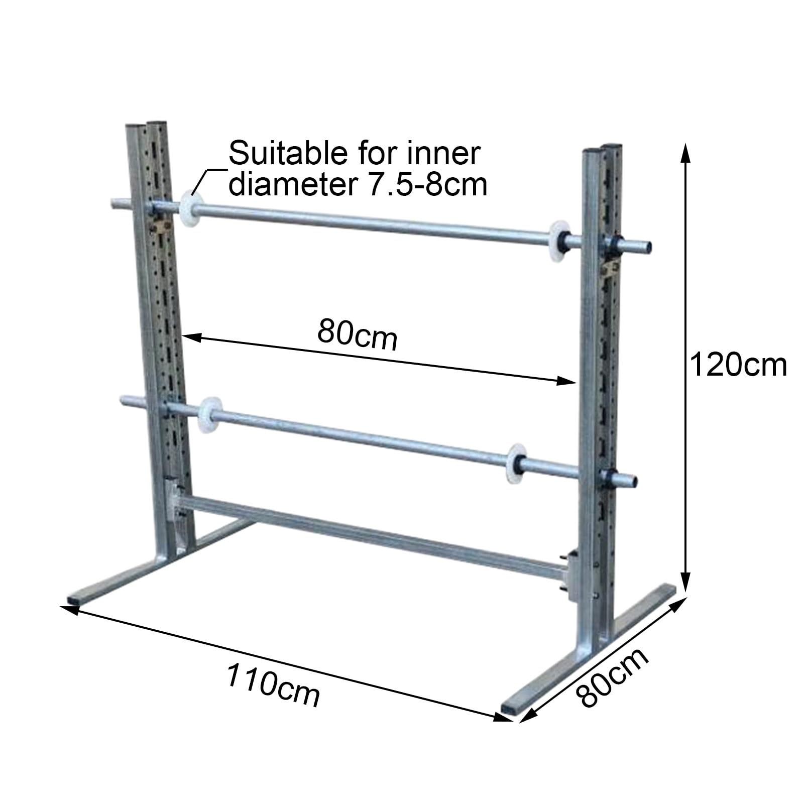 Dispenser per Rotoli di Pellicola Estensibile per impieghi gravosi, Dispenser per pluriball, Supporto Regolabile per Materiali di imballaggio, Adatto per l'imballaggio in Magazzini e stabili