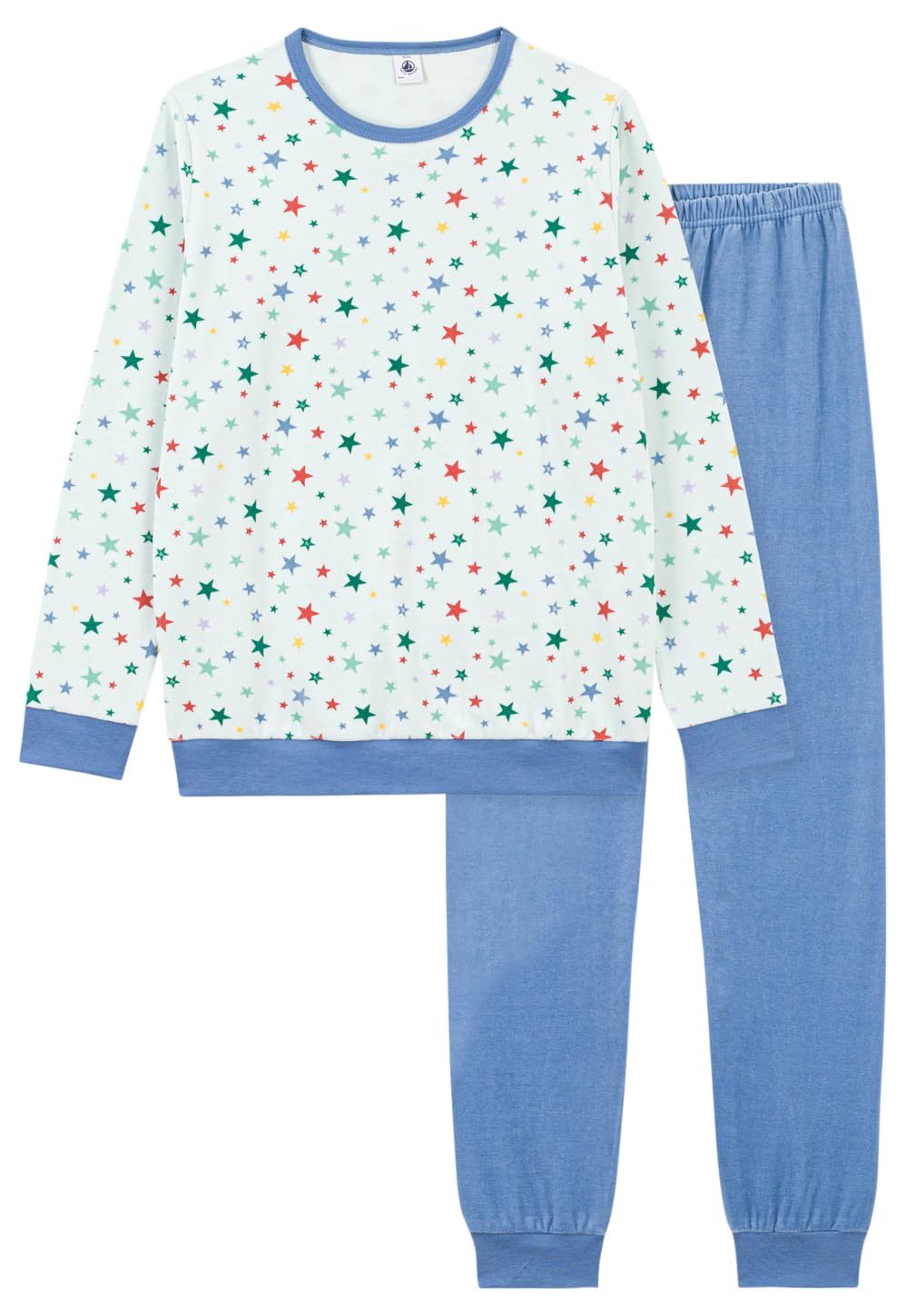 Petit Bateau Pigiama Bambino in Velluto Stampato Stelle 14A Blu/Multico
