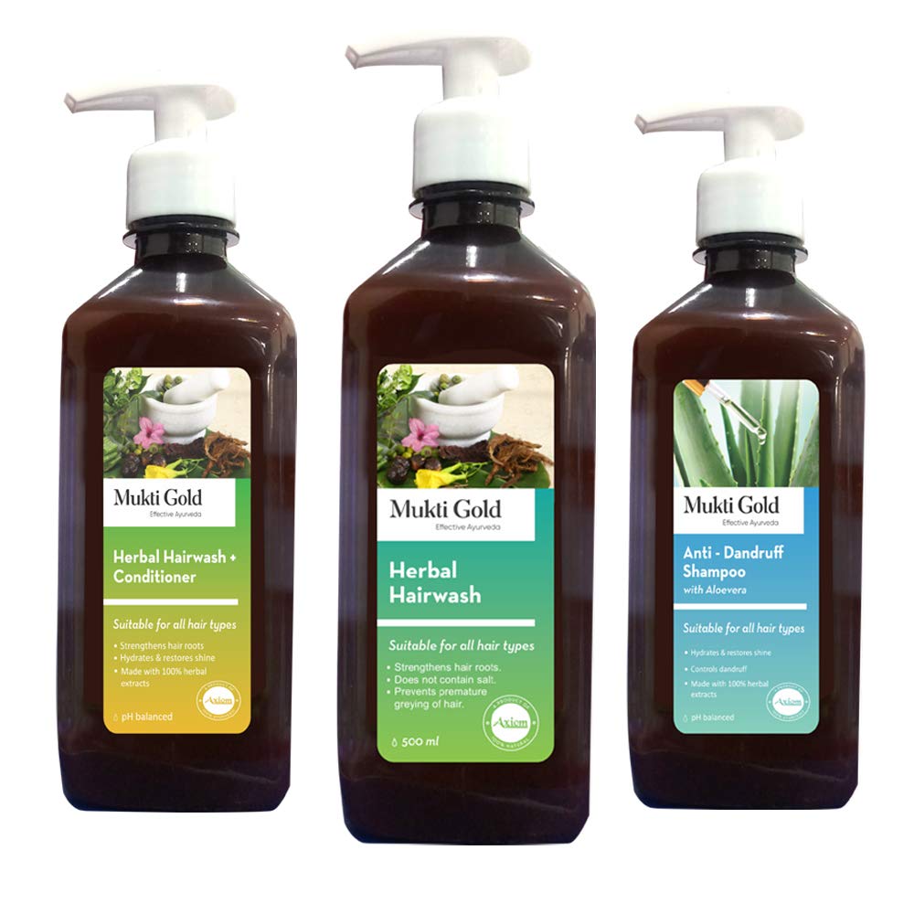 Buy Axiom Mukti Gold New Launched Shampoo Combo 500ml al Hair wash