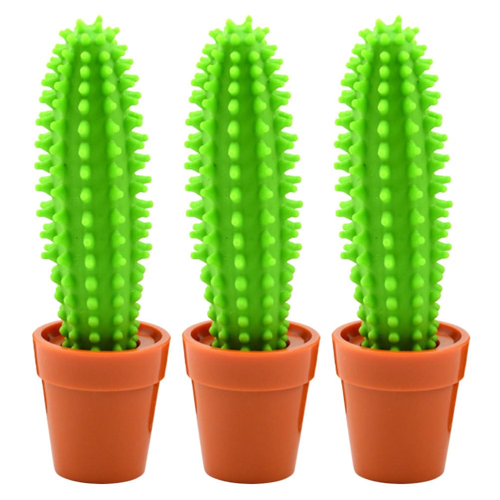 SHINEOFI Cactus Pens, 3pcs Cactus Bonsai Shaped Pens Ballpoint Pens Stationery for School Home Office Students Supplies
