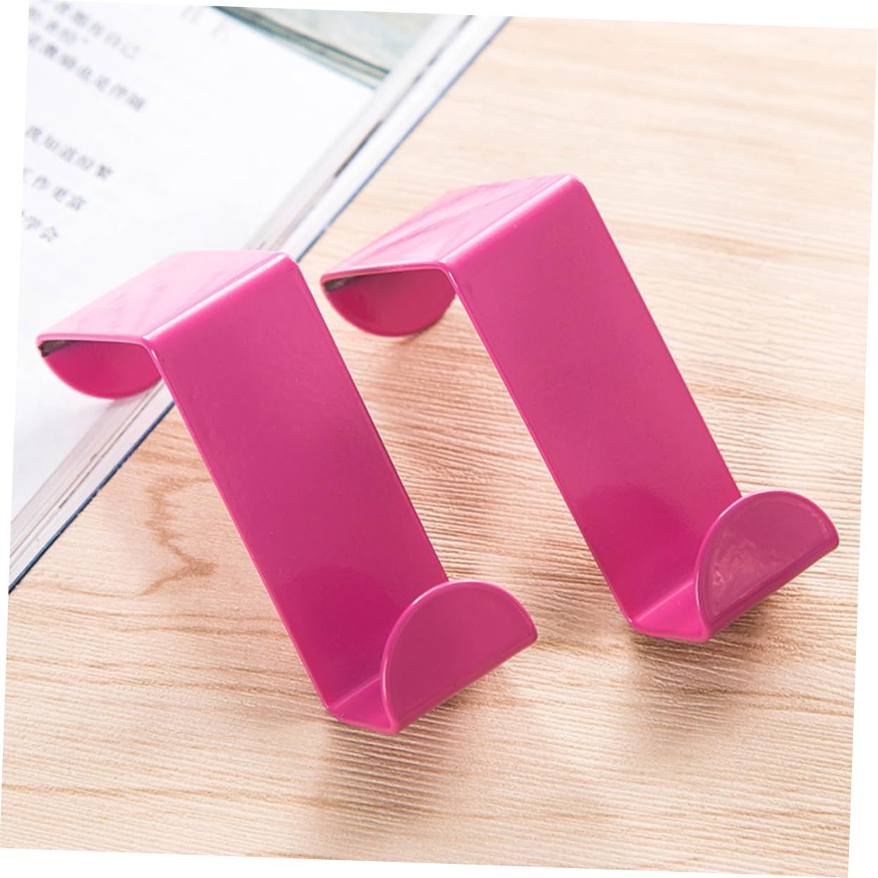 KICHOUSE 10pcs Door Hook Coat Hangers Stainless Steel Door Hanger Stainless Steel Hooks Pink