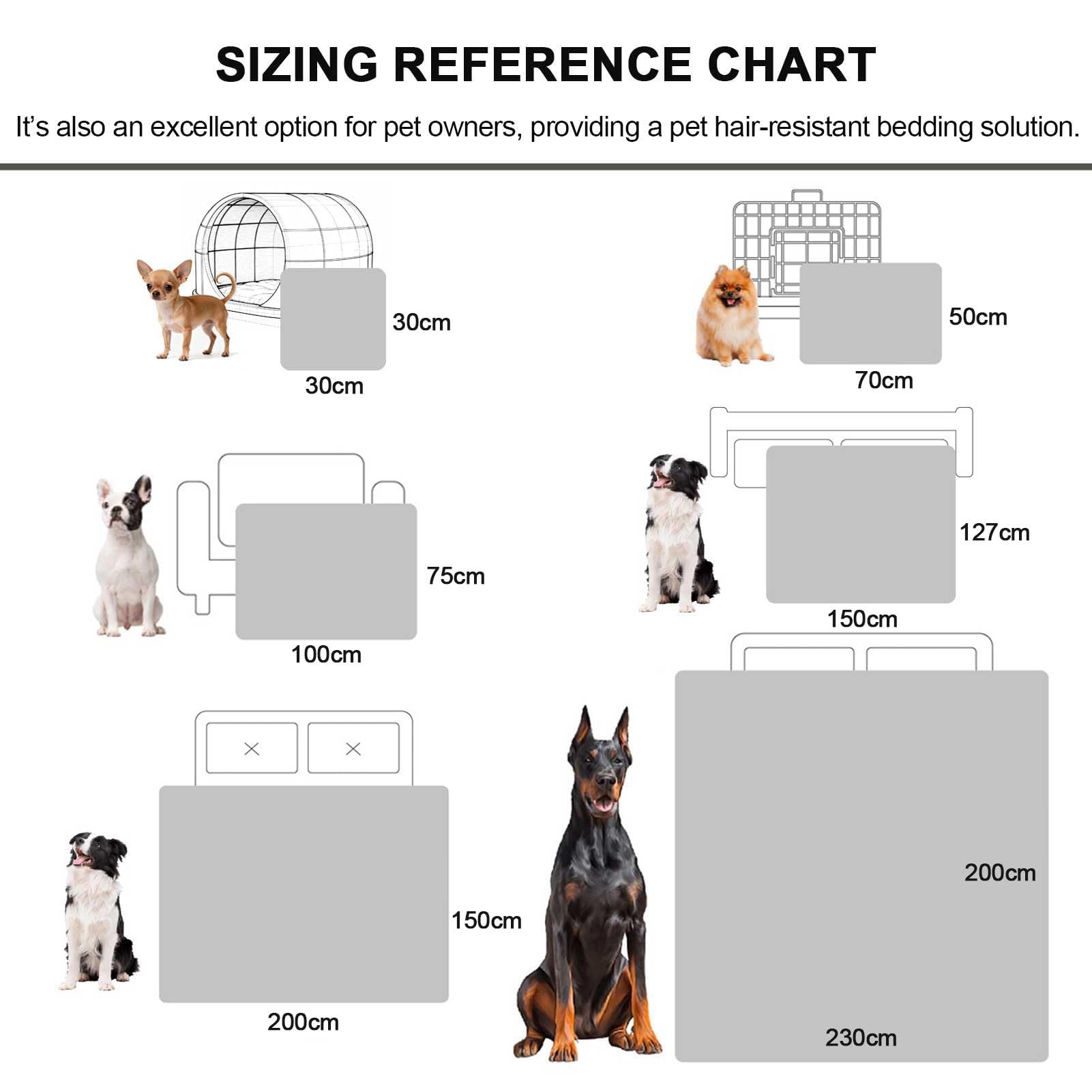 Manta Impermeable para Mascotas para Cama, Manta Reversible de Franela Suave, Manta de Cama para Parejas Lavable, Manta para Perro a Prueba de Derrames para Sofá,Light Grey,200x230cm