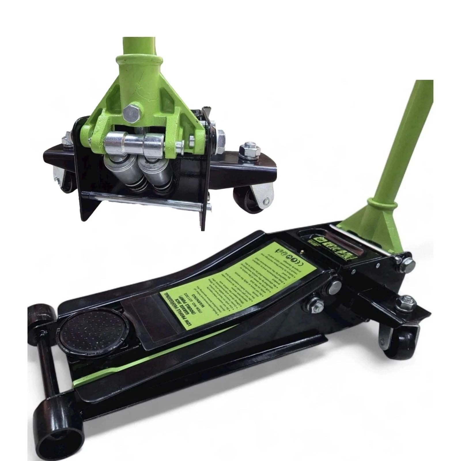 Cric Auto Sollevatore idraulico Crick Professionale 5T Ribassato Doppio Pistone, Ruote Bidirezionali a Cuscinetto crick martinetto