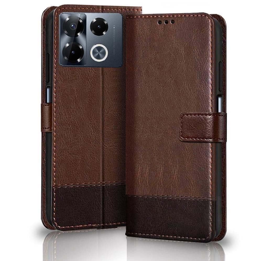 RK Seller Double Sheet Flip Cover for Infinix Note 40 Pro 5G | PU Leather Finish Case with Card Holder & Magnetic Stand | Shockproof | Stylesh Case for Infinix Note 40 Pro 5G (Brown with Coffee) (B0D1QR1BY2) Amazon Price History, Amazon Price Tracker