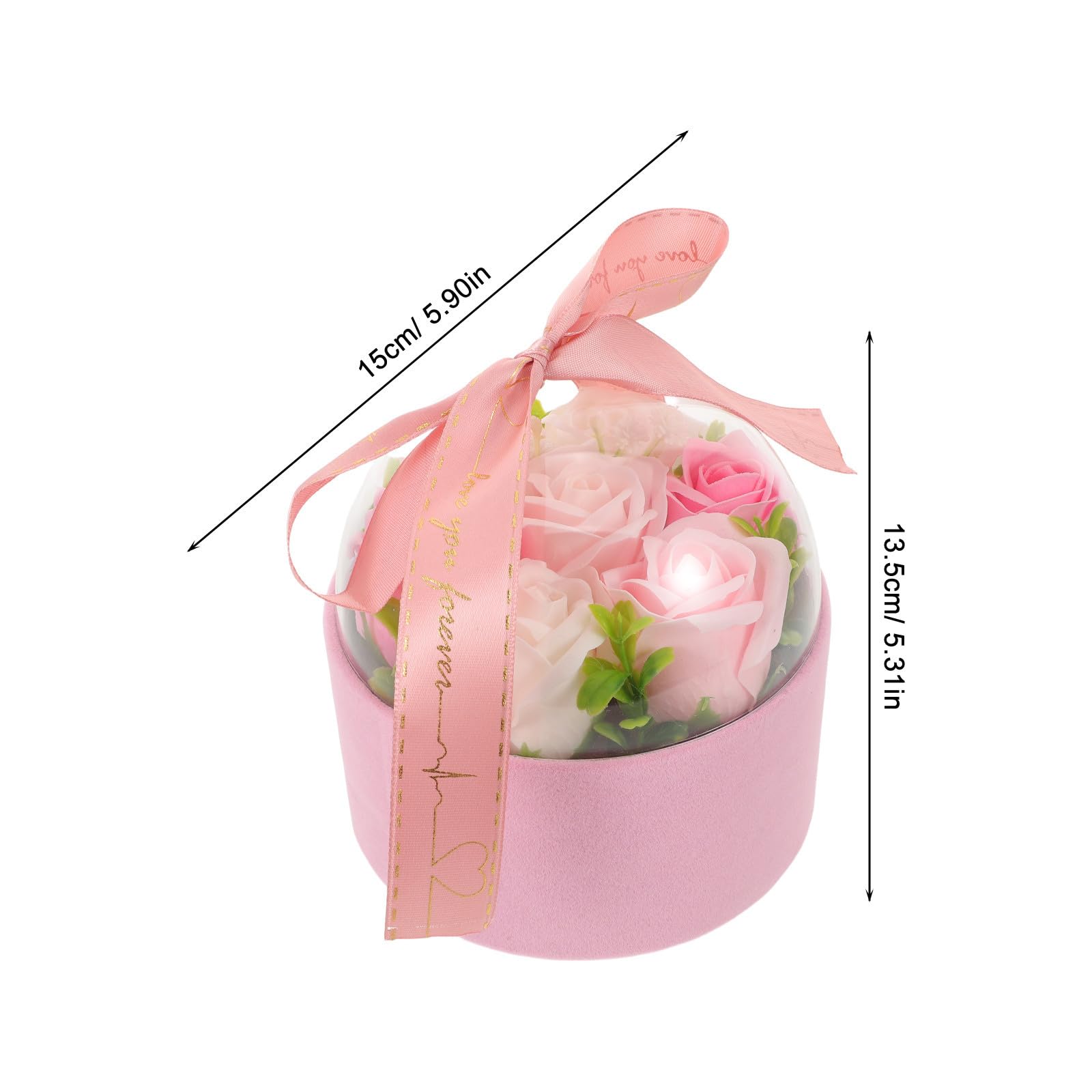 TOYANDONA 4 Pezzi Rose di Sapone in Cofanetto Regalo, Fiori Rosa Eleganti | Aroma Duraturo, Decorazione Romantica per Bagno e Camera, Idea Regalo per Natale, Mamma, San Valentino