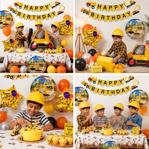 Image of 26 Pcs Construction Theme Birthday Decoration Kit, for Kids