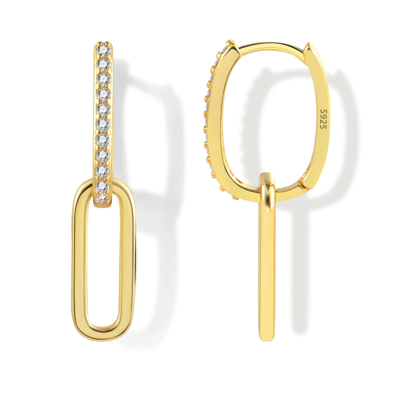 ALEXCRAFTPendientes Colgantes S925 Regalo para Mujer Novia Mamá Niña