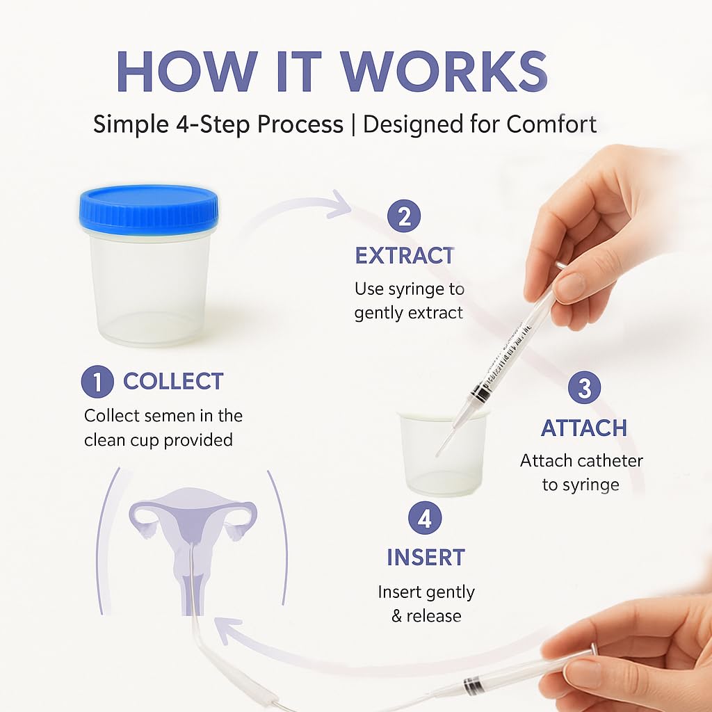 PregaPath At-Home Self-Insemination Kit – Safe, Easy, Discreet Natural Conception Aid, Private IVI Alternative, Conceive Without Intercourse – Pack of 3 Kits Includes Ovulation & Pregnancy Tests 2