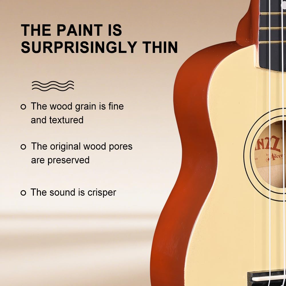 Winzz Ukulele for Kids 21 inch, Soprano Ukulele for Adults Beginner Children Starter Kit with 9 Accessories (Natural) - Image 2