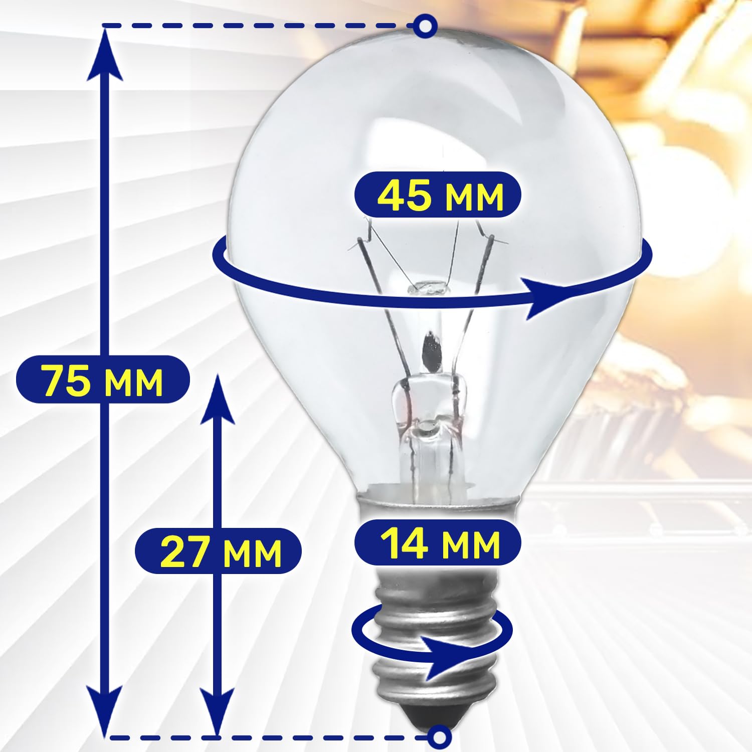 MONTERAL Żarówka do piekarnika E14 230V 40W 300°C z oryginalnym kodem 00057874 dla Bosch, Siemens, Electrolux i AEG