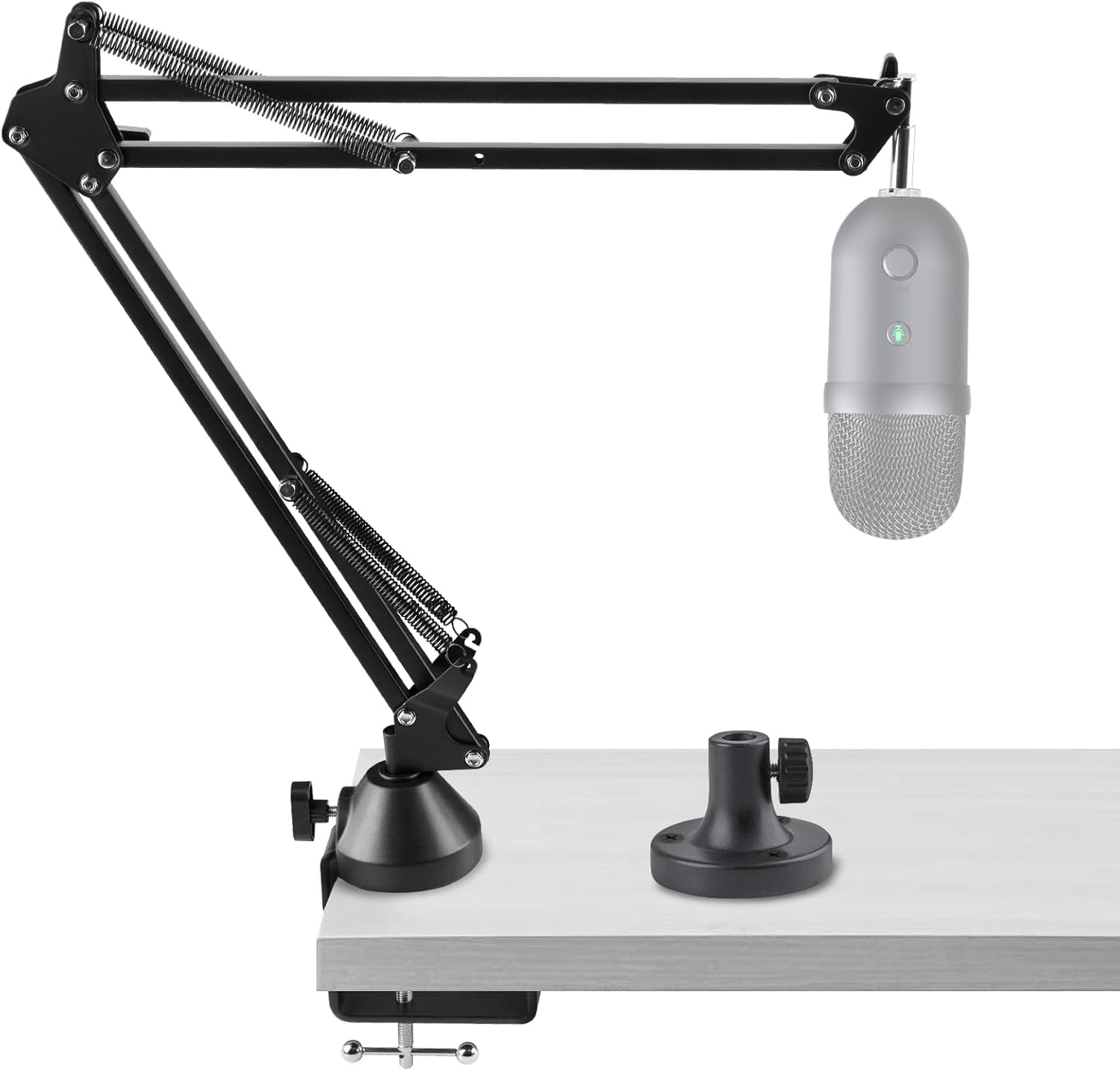 Geekria for Creators Microphone Arm Compatible with Razer Seiren V3 Mini, X, V2 Pro, V2 X, Elite, Mic Boom Arm with Table Flange Mount Adapter, Adjustable Suspension Stand, Desk Mount Holder
