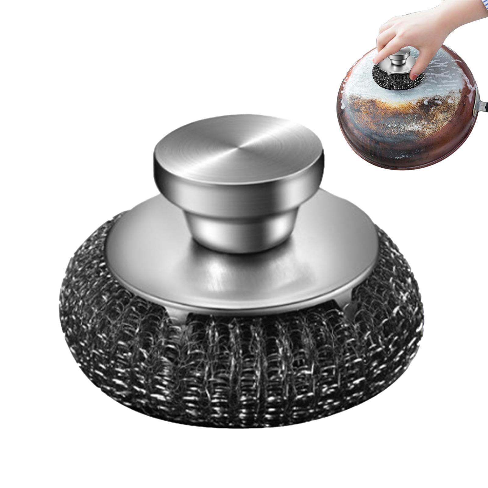 Scrubber in acciaio inox, paglietta in acciaio inox, paglietta per pentole, lavapavimenti ergonomici, scrubber in lana d'acciaio, paglietta in metallo per pentole, padelle, pentole, pentole, pentole,