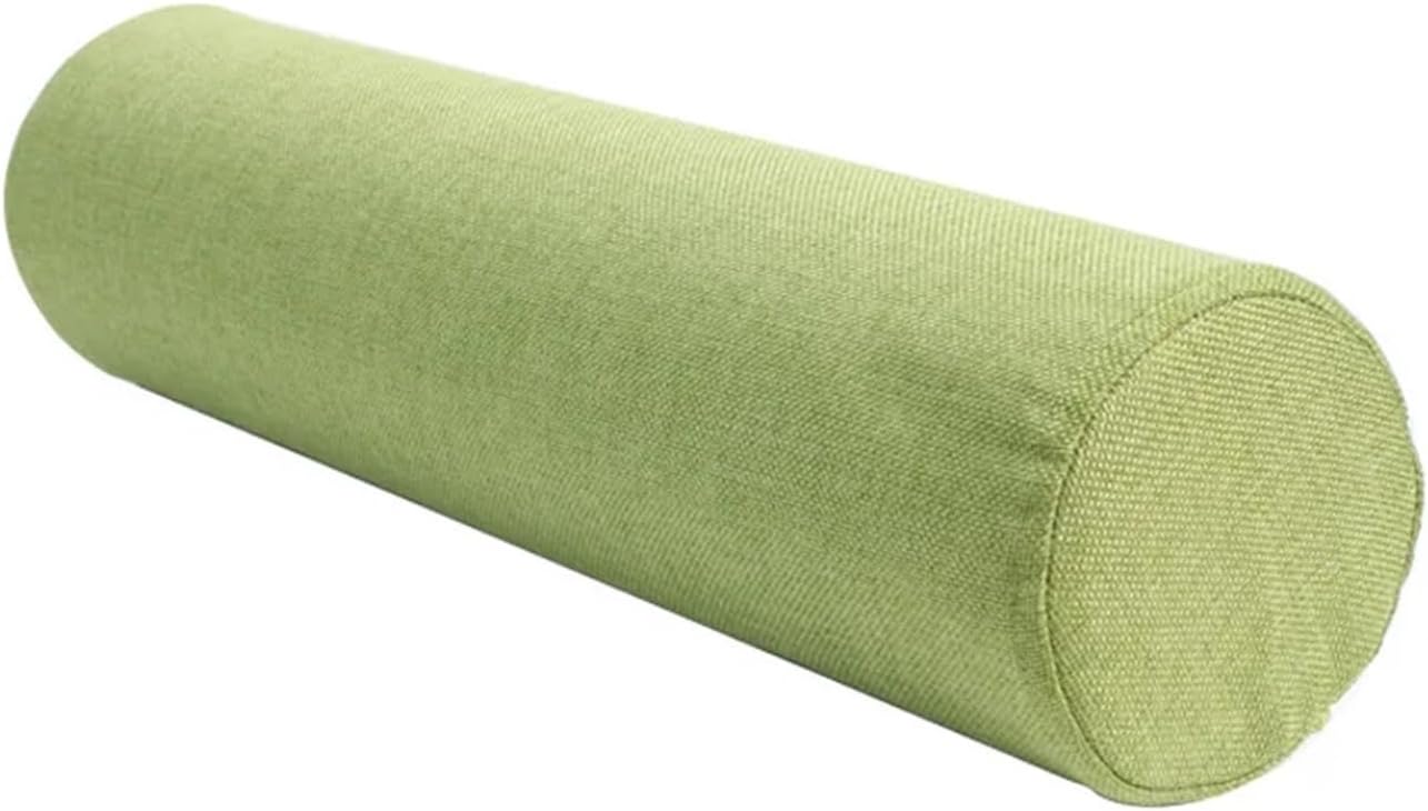 Cylindrical Pillow Long Bolster Waist Support Leg for Sofa Office Bed Side Sleepers Back Lumbar(Orange,15x50)