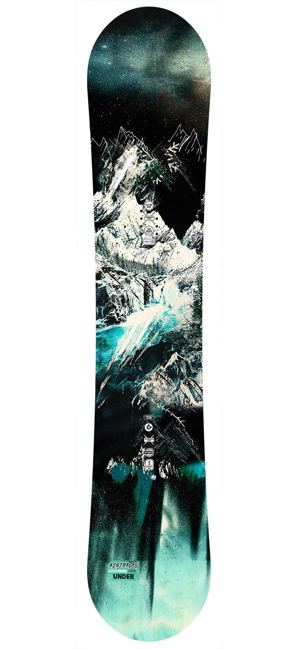 AIRTRACKS Snowboard Set/Pack/Planche Under Wide Zero Rocker + Fixations Master + SB Sac / 156 159 163 165 cm