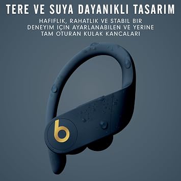 Powerbeats Pro Tümüyle Kablosuz Kulak İçi Kulaklık - Apple H1 Kulaklık Çipi, Class 1 Bluetooth®, 9 Saat Dinleme Süresi, Tere Dayanıklı Kulaklıklar - Lacivert (Önceki sürüm)