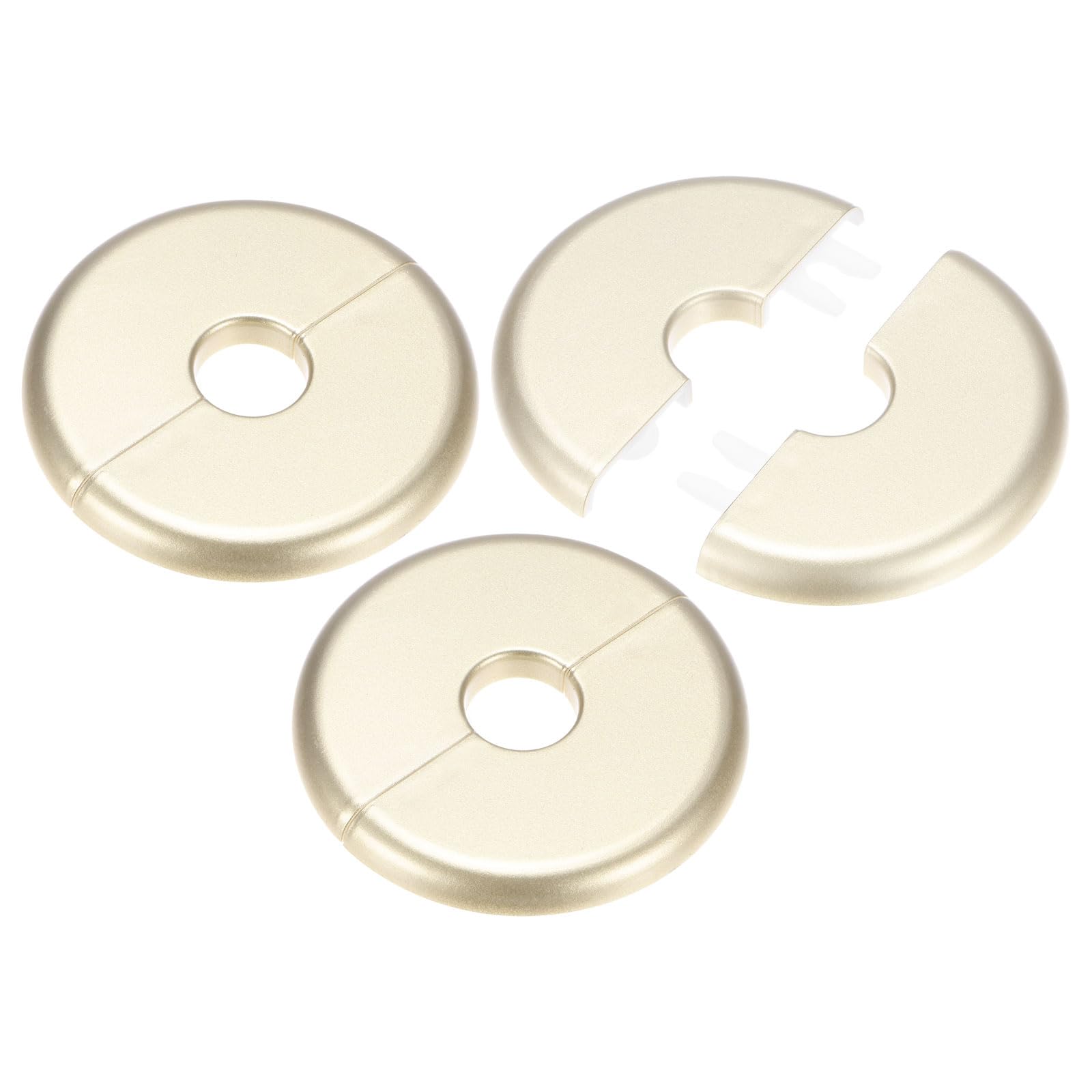 M METERXITY 3-Pack Wall Split Flange 6.5mm/0.26in H Round ABS, Gold