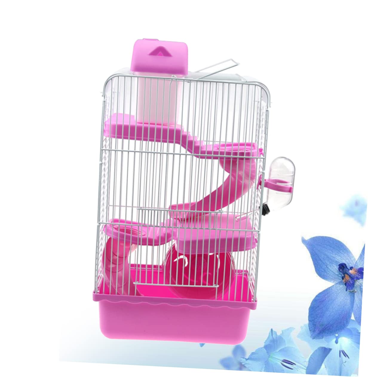 Happyyami Hamsterkäfig Haustierkäfig Chinchillakäfig Aus Kunststoff Mit Laufrad Und Wasserkanne Für Kleine Haustiere