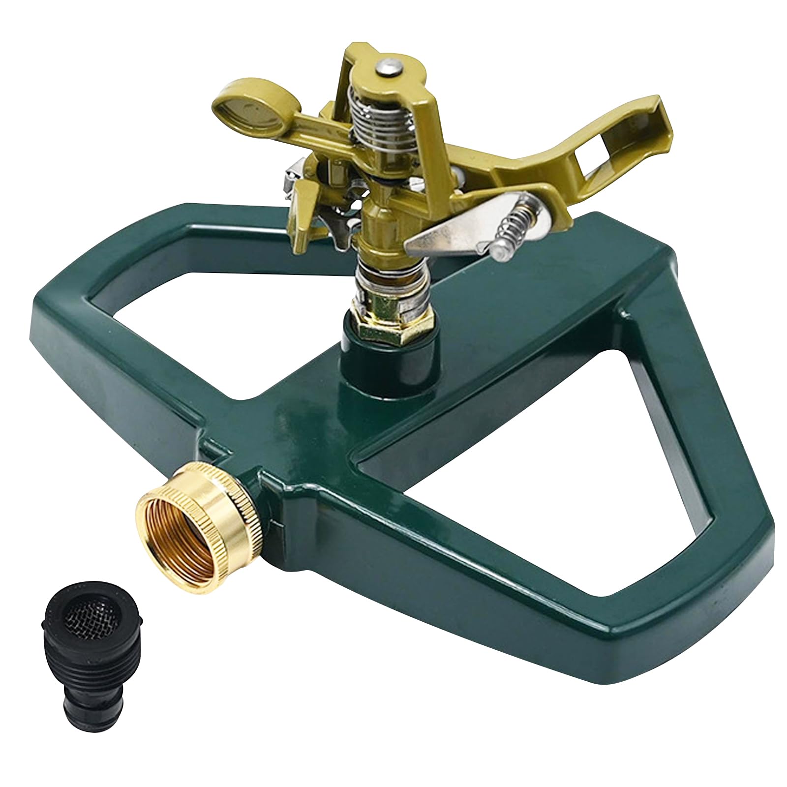 Arroseur de pelouse métal 360° automatique système irrigation robuste jardin serre