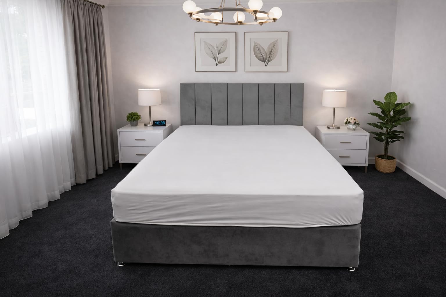 ARLINENS PLAIN DYED FITTED SHEETS IN FOLLOWING COLOURS AND SIZES (DOUBLE, WHITE)