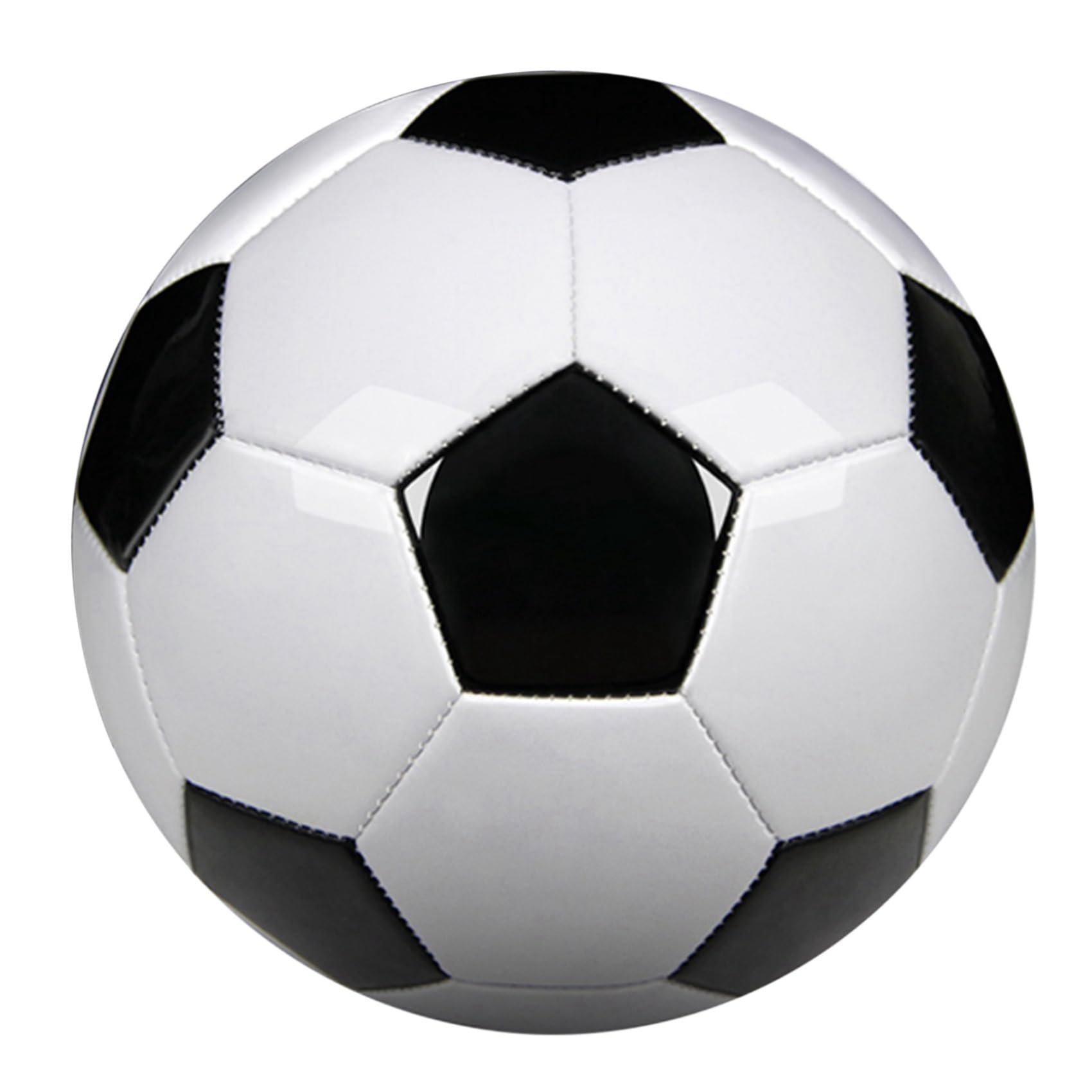 6X Größe 5 Trainingsbälle PU Leder Schwarz Fußball Fußbälle Goal Team Atch Trainingsbälle