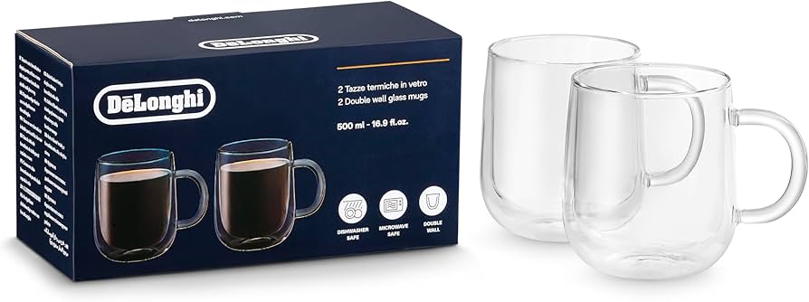 Amazon | デロンギ ダブルウォールグラス マグカップ(2個セット