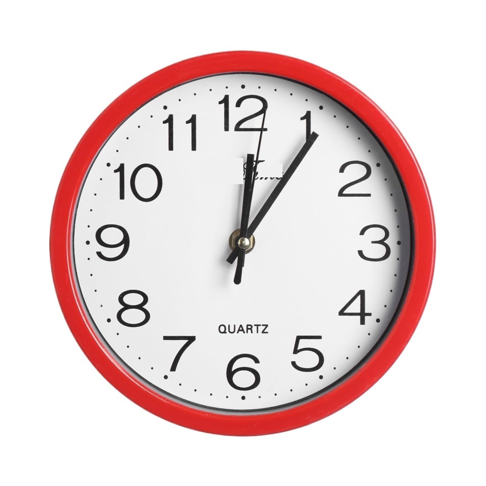 HVSYVVSRL 1 PC Modern Bedroom Kitchen Quartz Bell Sweep Second Movement Silent Wall Clock Quiet Operation(Red)