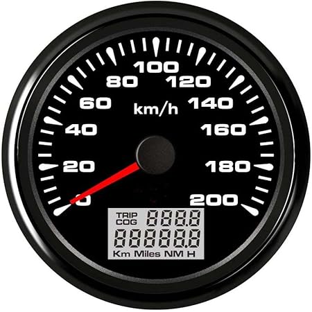 Amazon Eling 防水gpsスピードメーター オドメーター ベロメーター 走行距離の記録展示 0 0km H 9 32v 八種類のバックライト付き85mm 車用 スピードメーター 車 バイク