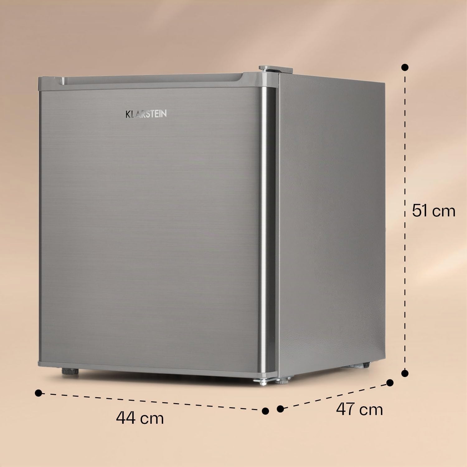 Klarstein Congelador Pequeño Vertical, Mini Congelador Portatil Silencioso para Casa y Oficina, Capacidad 33 l. con Estante, Eficiencia Energética, Estante, Dep. Hielos y Rascador