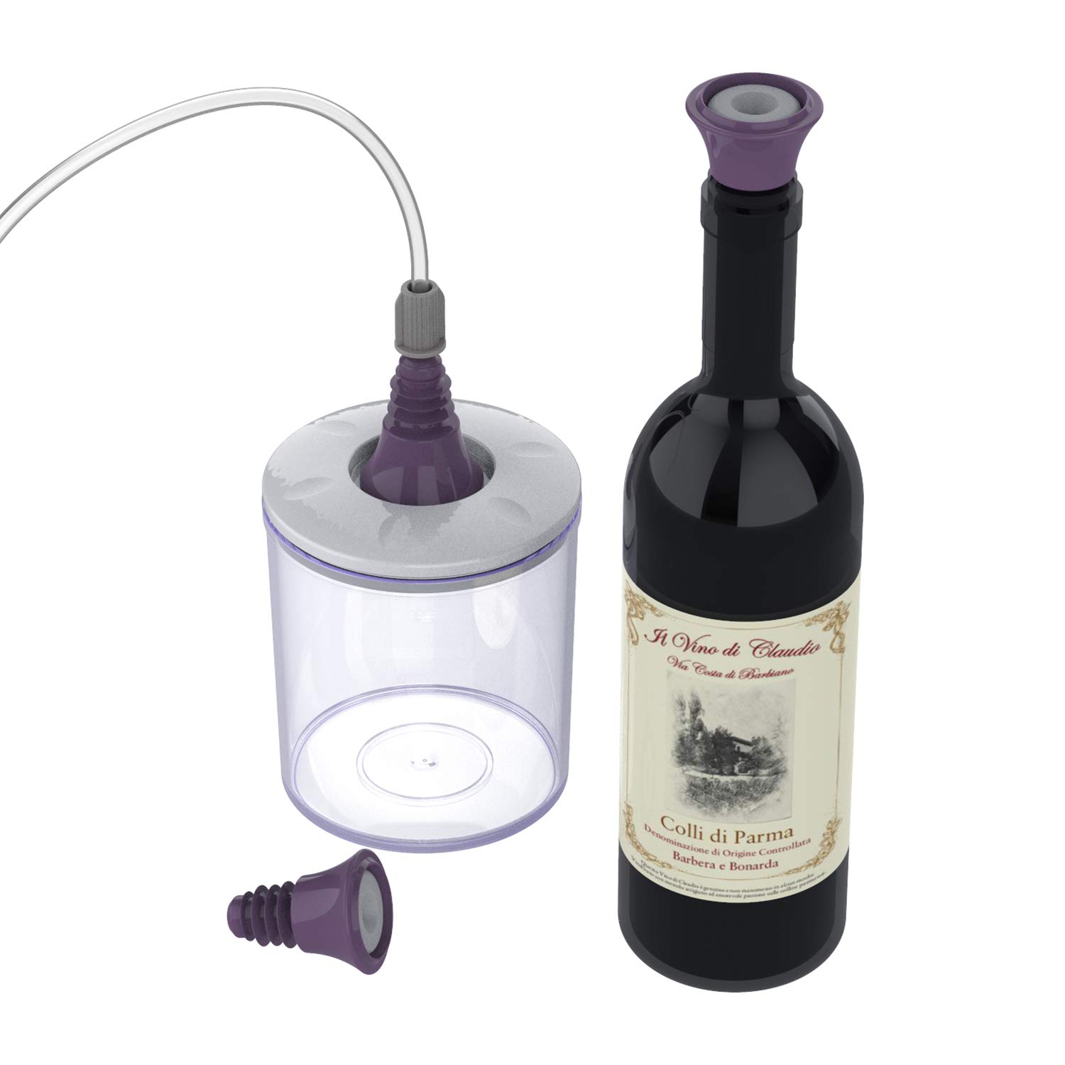 Rommelsbacher Vakuumierbehälter Set VCK 525 - rund 0,75 l, 1,5 l und 3 l, für Speisekammer, Kühl-und Gefrierschrank