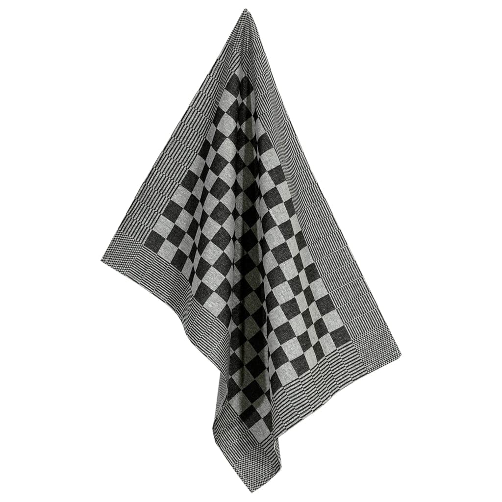 Juego de 50 toallas de algodón 100% en blanco y negro, 25 toallas de cocina y 25 toallas de invitados para limpiar, secar al aire, material suave y absorbente, versátil