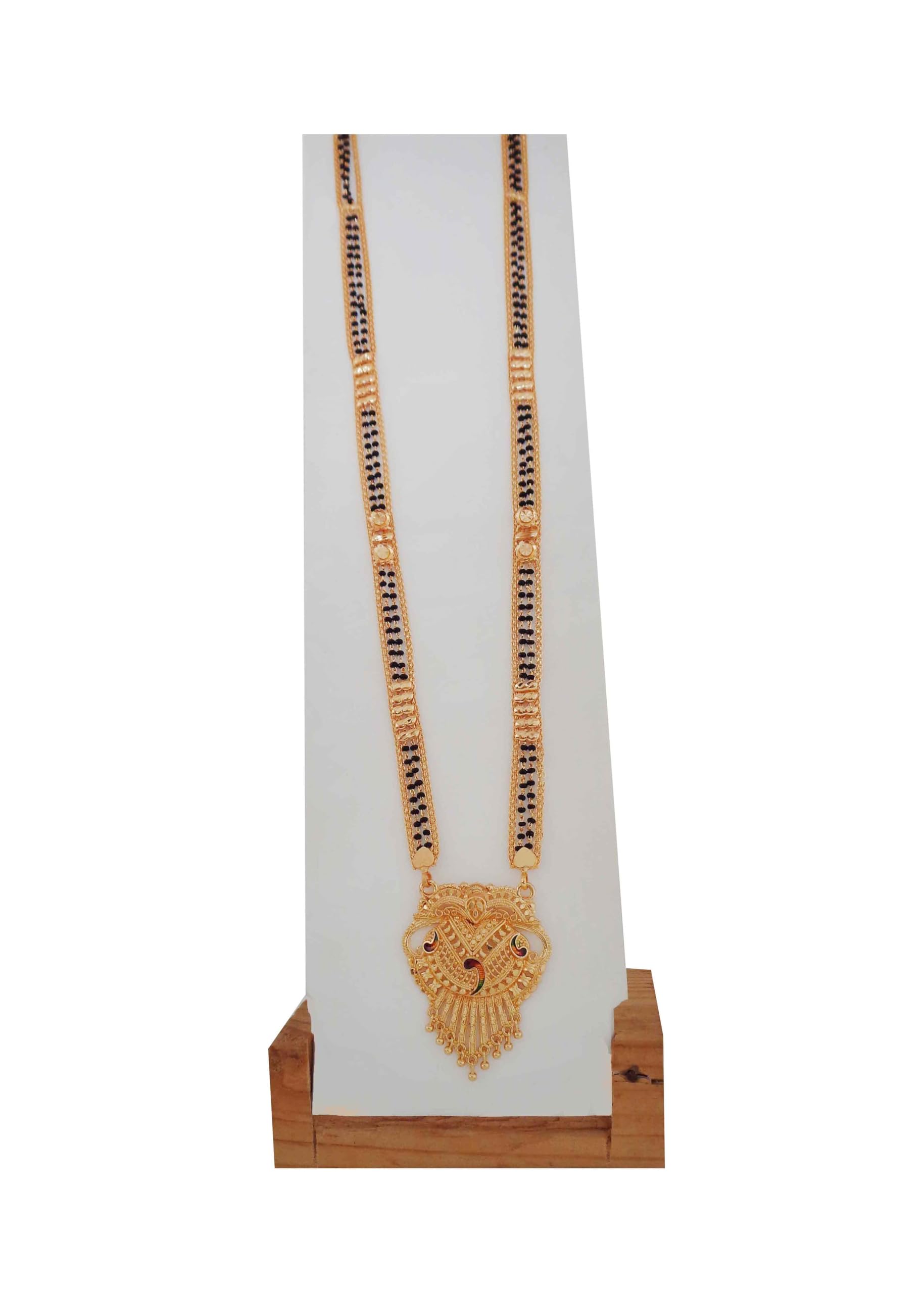 22k Gold Plated Pendant Mangalsutra/Gift For Her/Wedding Jewellery / 28 inch Mangalsutra-image-11