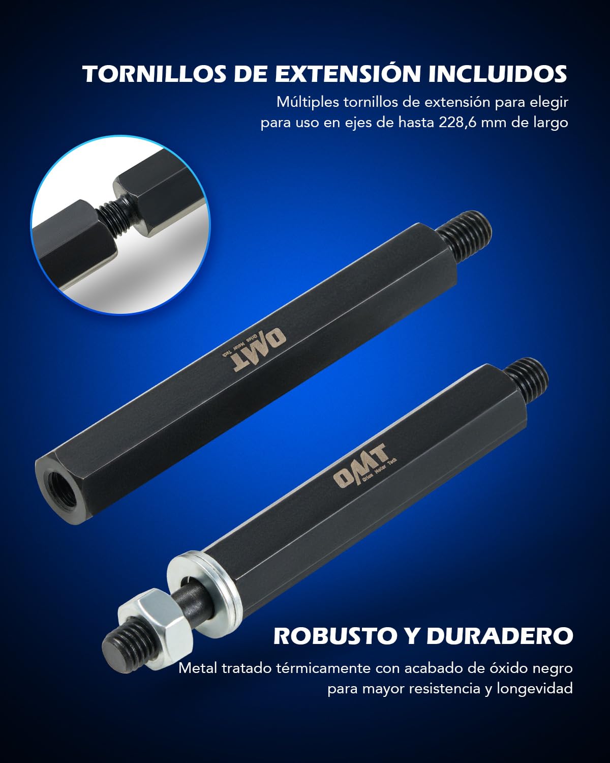 Orion Motor Tech Juego de Extractores de Rodamientos de 5 Toneladas, Kit Separador con Mordazas de 50mm y 75mm (2" y 3") para Buje de Rueda, Eje, Engranajes y Poleas