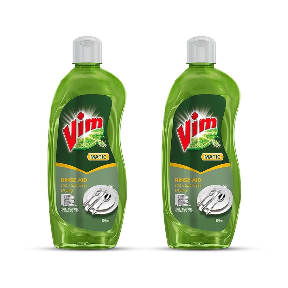 Vim Matic Dishwash Rinse Aid, 500 ml (Pack of 2)-picture-32