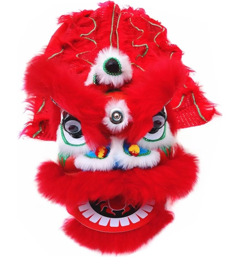 CVdrtyED Lion Dance Costume 6 Inch Chinese Lion Dance Large Costume Dragon For Outdoor Sports Performance Dragon(Rosso)