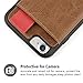 iPhone 7 Wallet Case, iPhone 7 Leather Case, LAMEEKU Apple 7 Shockproof Cases with Credit Card Slot Holder & ID Pockets, Protective Phone Cover for Apple iPhone 7 4.7 inches Light Brown