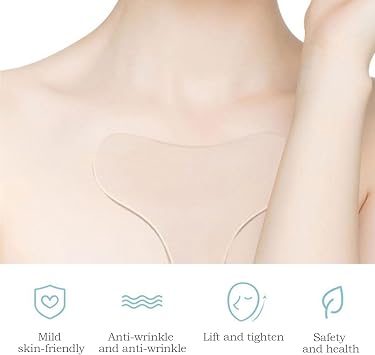 TSHAOUN 1 Pack Chest Wrinkle Pads, Reusable Silicone Chest Wrinkle Pads Patches,Anti Wrinkle Silicone Chest Patches,Silicone Anti Wrinkle Pad Set,chest wrinkle pads, patches wrinkles (4 PCS)