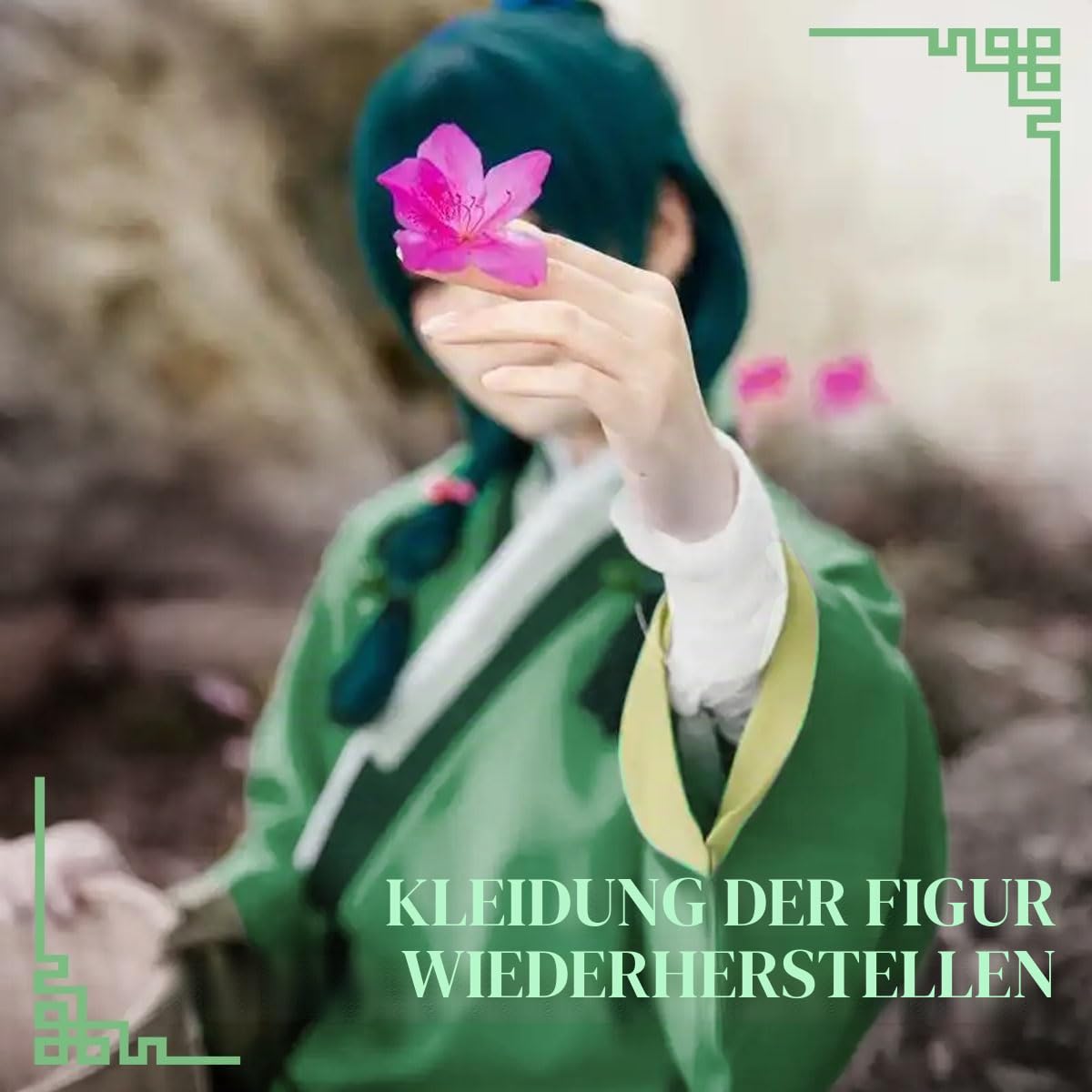 Maomao Cosplay Kostüm Damen mit Perücke Anime Hanfu für Erwachsene Halloween Karneval Cosplay Fasching Party