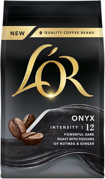 L'OR Onyx Coffee Beans 200g Intensity 12 (4 x 200g, 800g Total)