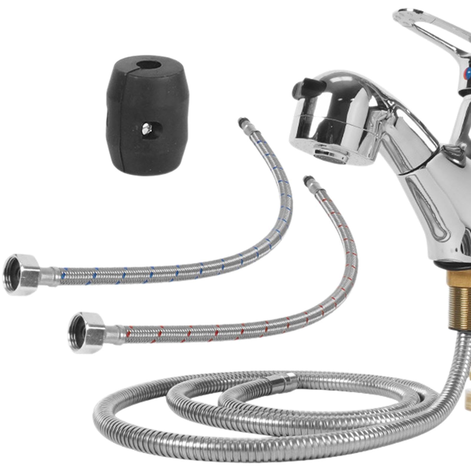 Grifo de Baño para Autocaravana Ergonómico con Flujo de Agua Ajustable Y Accesorio Que Ahorra Espacio.