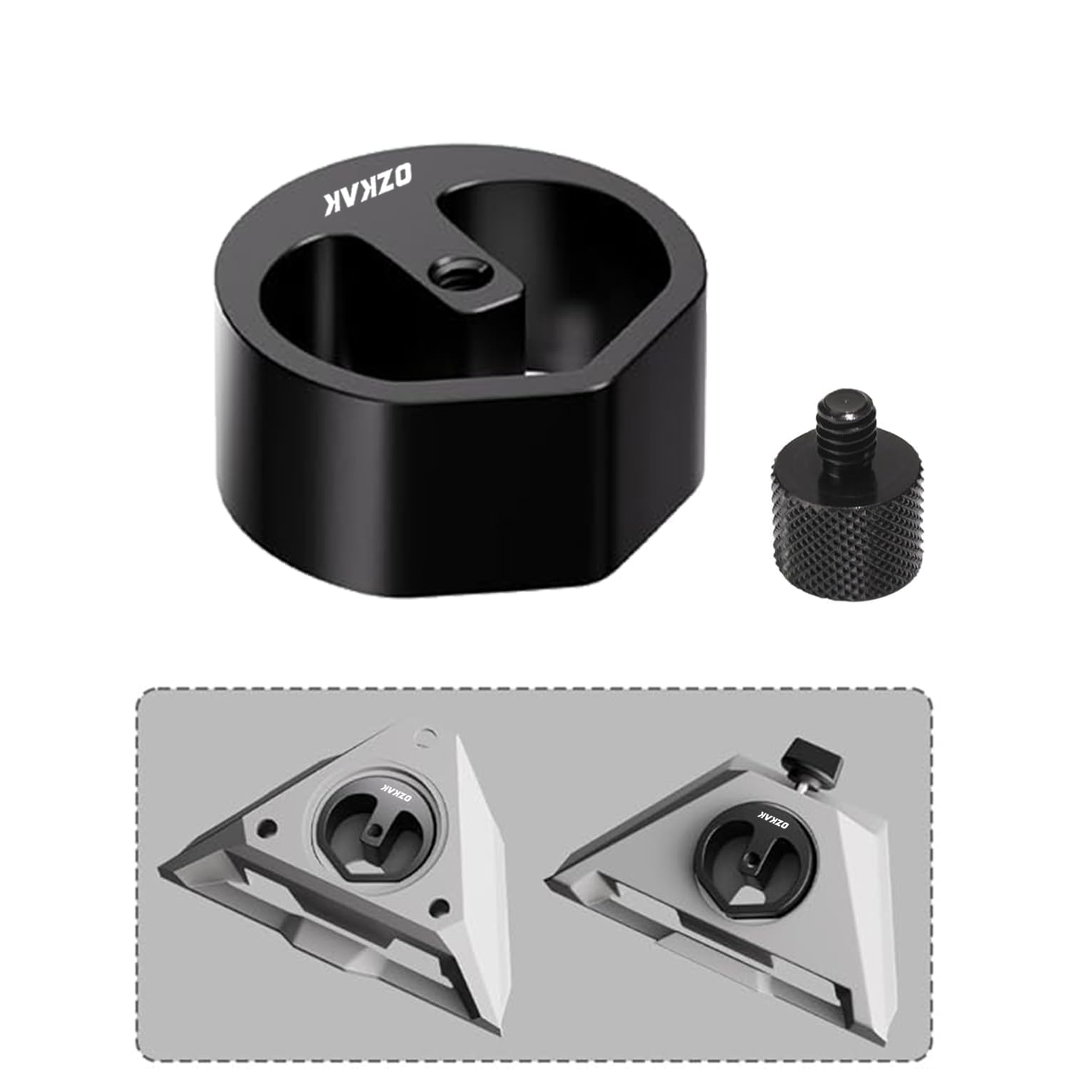 Starlink Mini adapter statywu 2025 – kieszeń z podwójną głębokością pasuje do nowych i starych adapterów rurowych - 1/10.2 cm-20 i 3/20.3 cm-16 kompatybilność ze statywem - idealny na kemping, do