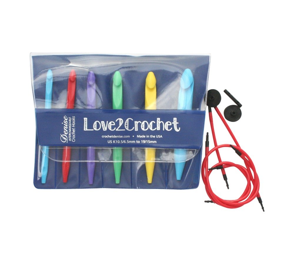 Love2Crochet Interchangeable Crochet Hook Set, USK 10.5/6.5mm-19/15mm (L2CK10.5-19)