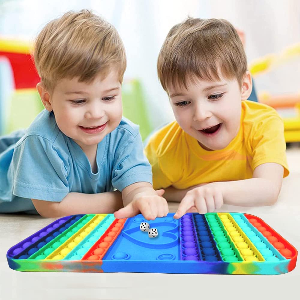 7 IN 1 Pop it Game Giant Pop it Fidget toy with fidget keychain