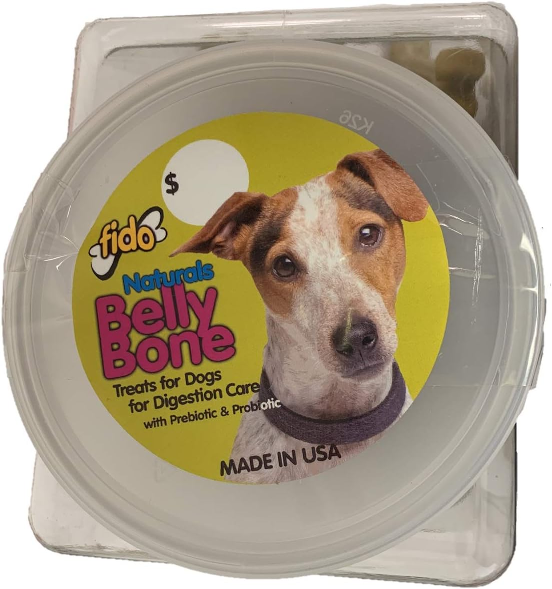 Fido 40 Count Jar of Naturals Belly Bone Dog Treats, Small, Digestion Care with Prebiotics and Probiotics