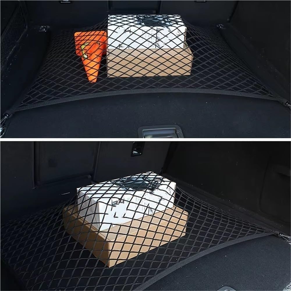 Supporto per Rete Auto Universale per Bagagliaio Posteriore Portaoggetti Elastica in Nylon 90x40 60x110 CM Rete Portaoggetti Tasca Organizer(1pc 110x40cm)